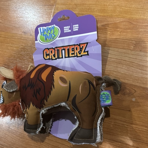 Happy Tails Ruff's Double-Stitched Buffalo Plush Reinforced Toy Dog NEW 10” - Picture 4 of 4